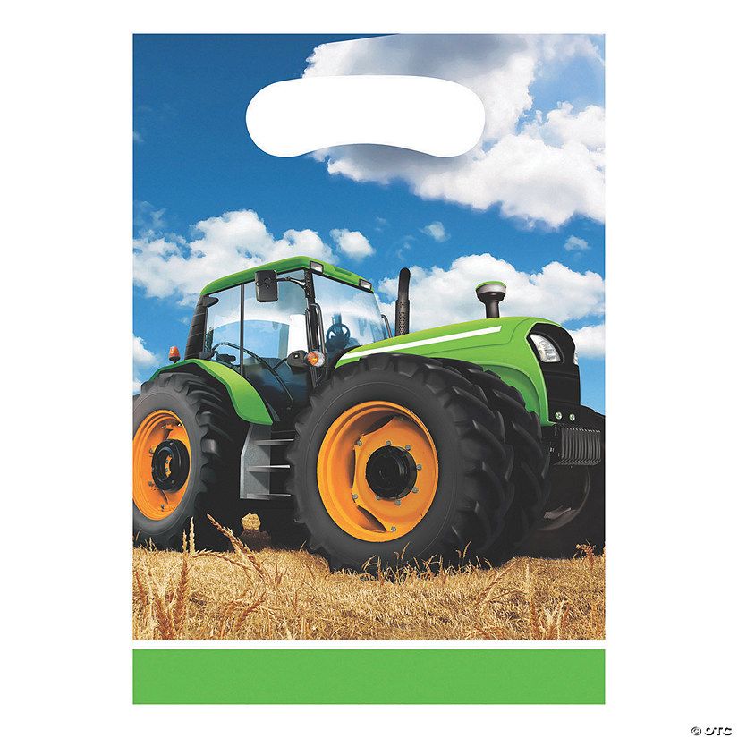 Tractor Party Treat Bags - 8 Pc. Image