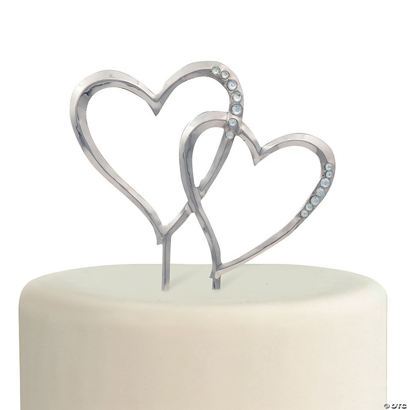 Traditional Hearts Wedding Cake Topper Image