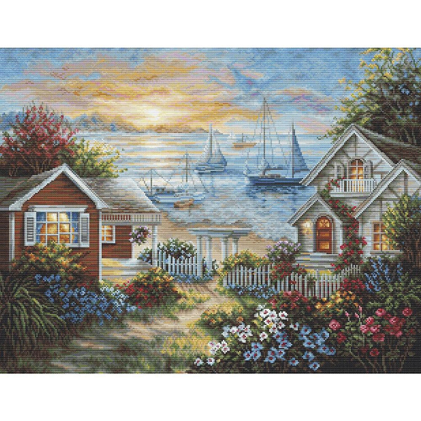 Tranquil Seafront B619l Luca-S Counted Cross-Stitch Kit Image