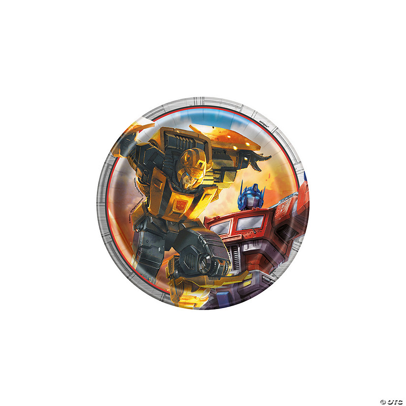 Transformers&#8482; Optimus Prime & Bumblebee Paper Dessert Plates - 8 Ct. Image