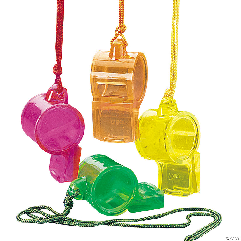 Transparent Whistles - 12 Pc. Image