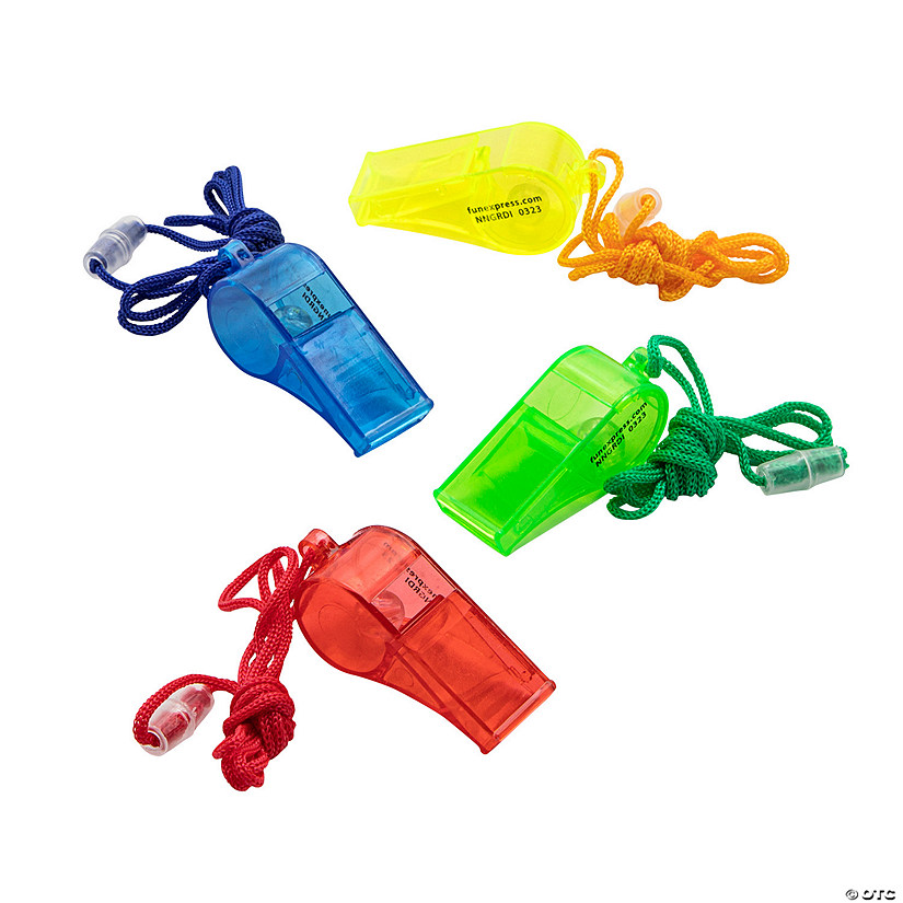 Transparent Whistles - 72 Pc. Image