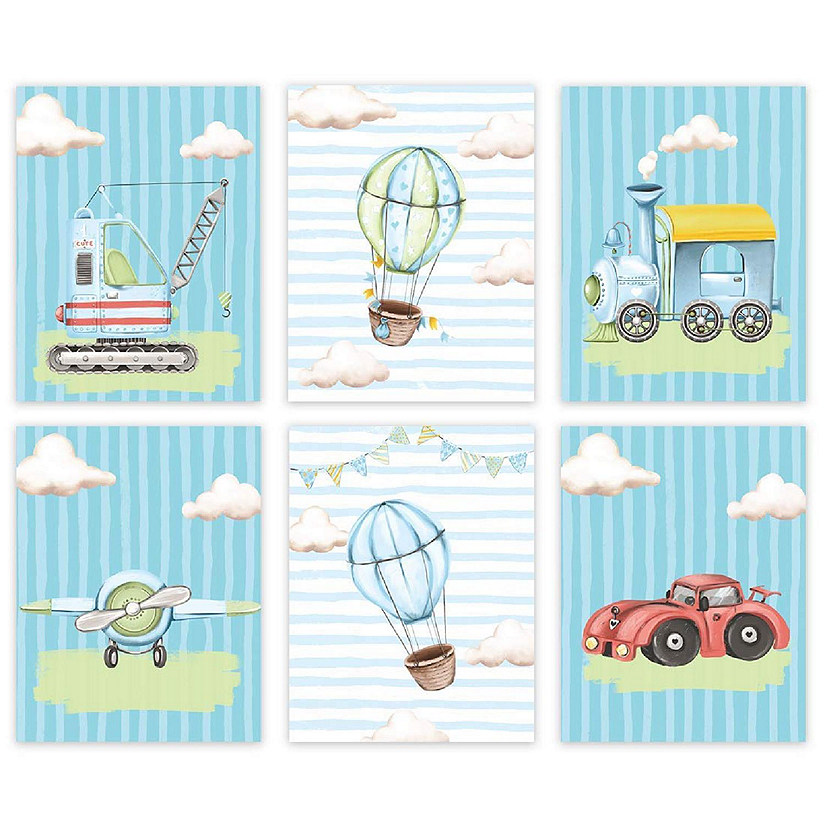 Transportation Blue Stripe 6Pk 8.5x11in Image