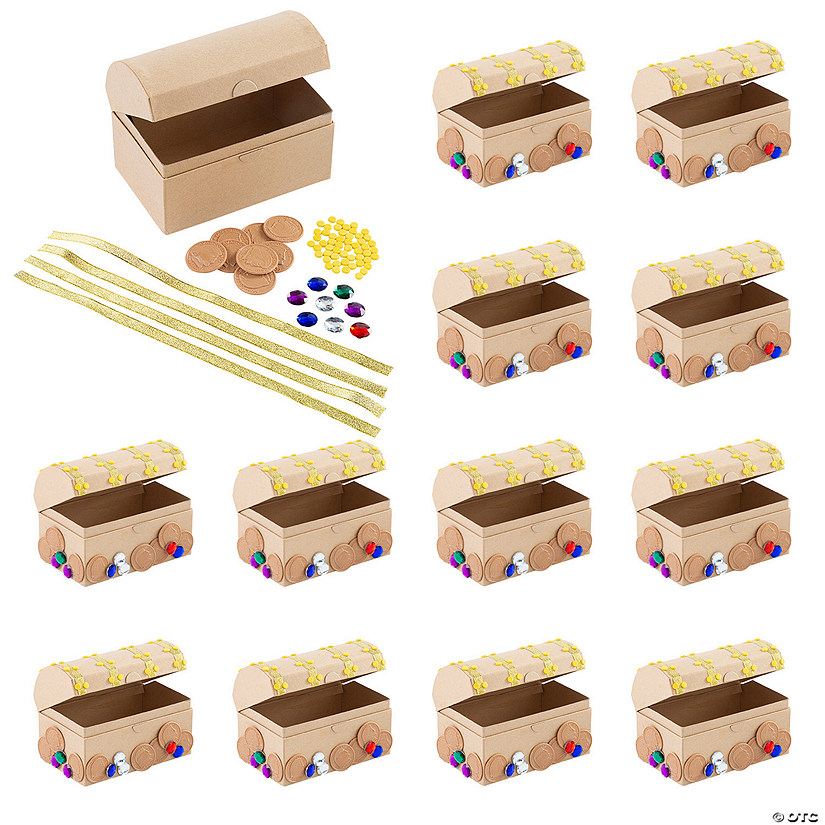 Treasure Chest Craft Kit Makes 12 Oriental Trading