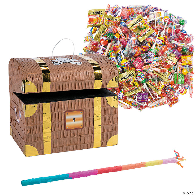 Treasure Chest Pi&amp;#241;ata Kit - 208 Pc. Image