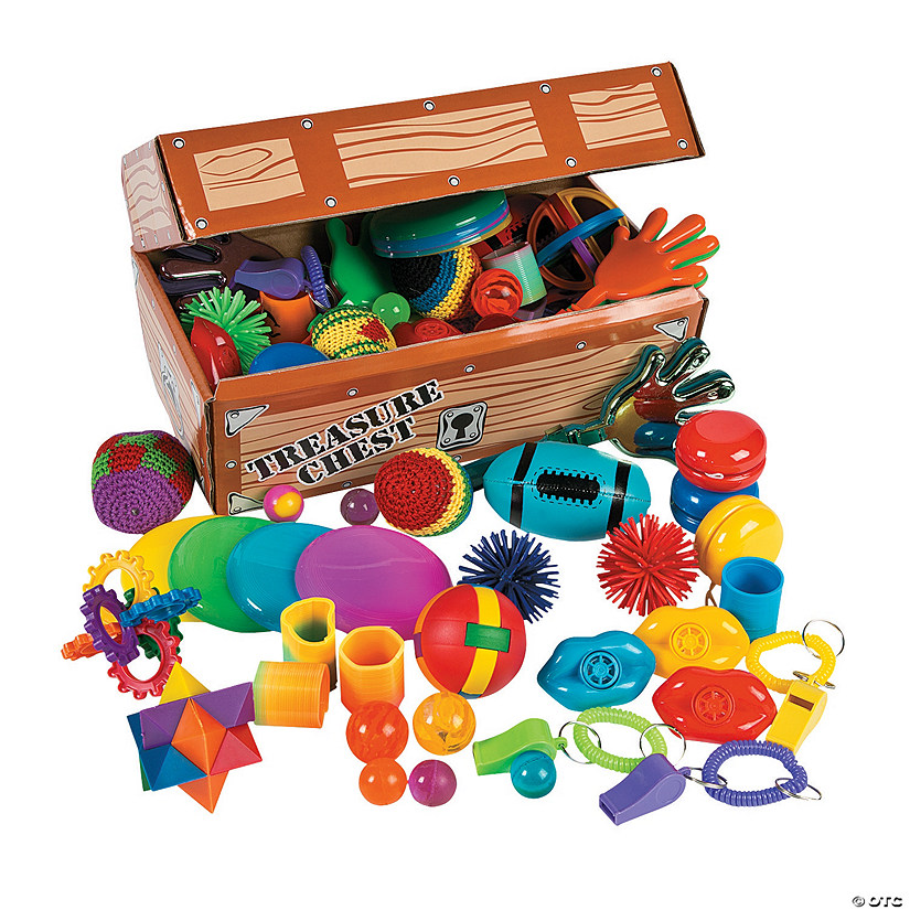 Treasure Chest with Toy Assortment - 100 Pc. Image