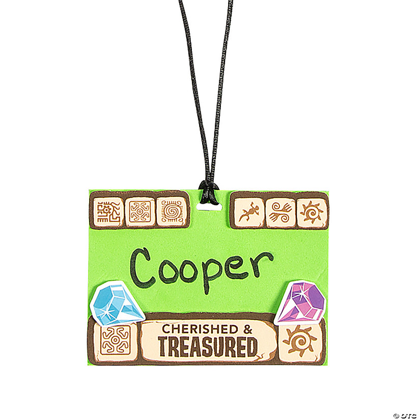 Treasure Hunt Name Tag Necklace Craft Kit - Makes 12 - Less Then Perfect Image
