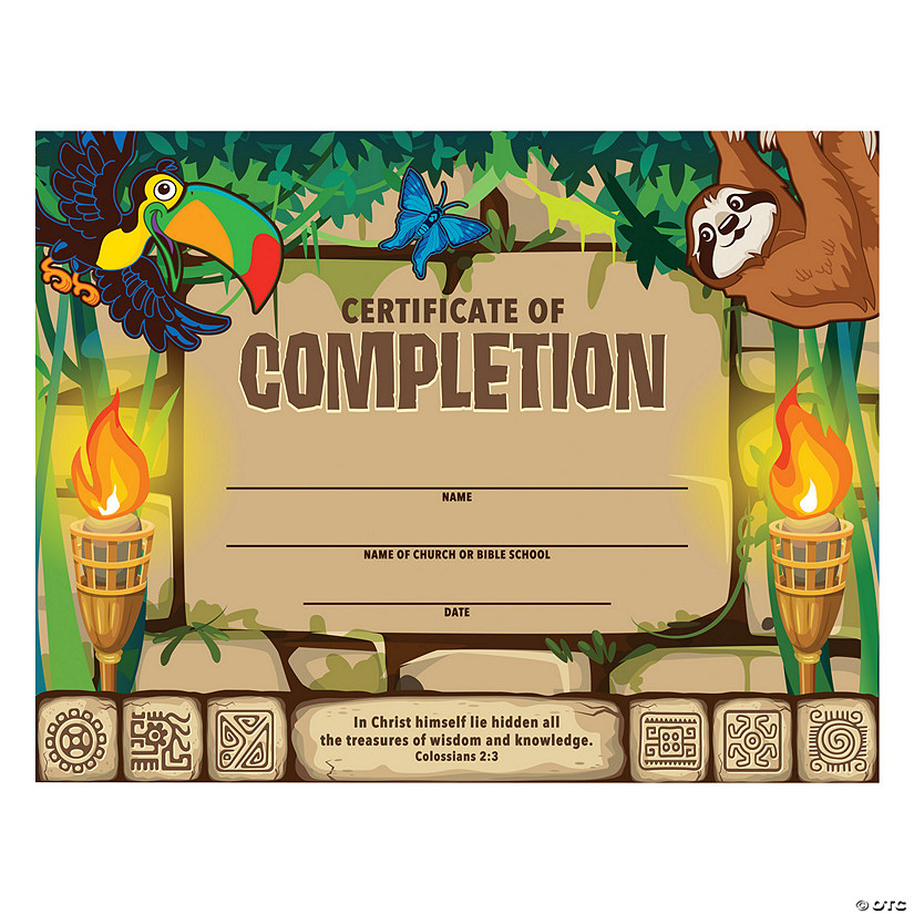 Treasure Hunt VBS Certificates of Completion Image