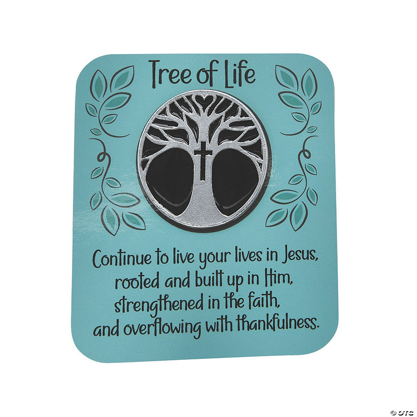 Tree of Life Pins with Card - 12 Pc. Image