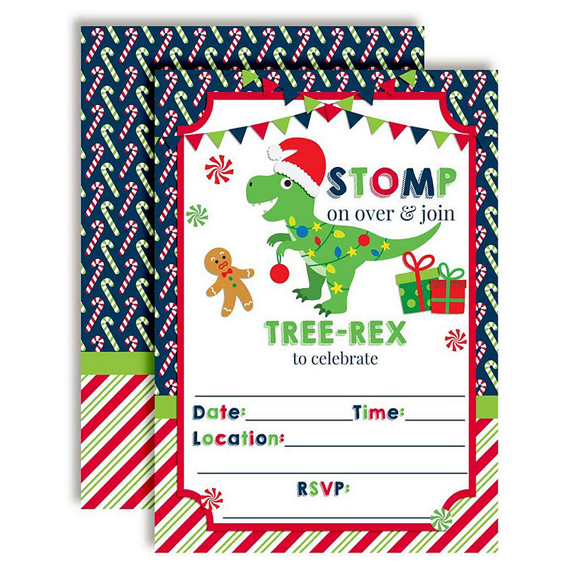 Tree-rex Christmas Invitations 40pc. by AmandaCreation Image
