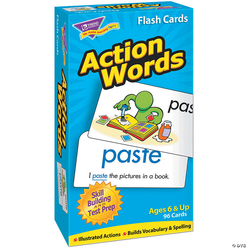 TREND (2 Ea) Flash Cards Action Words Image