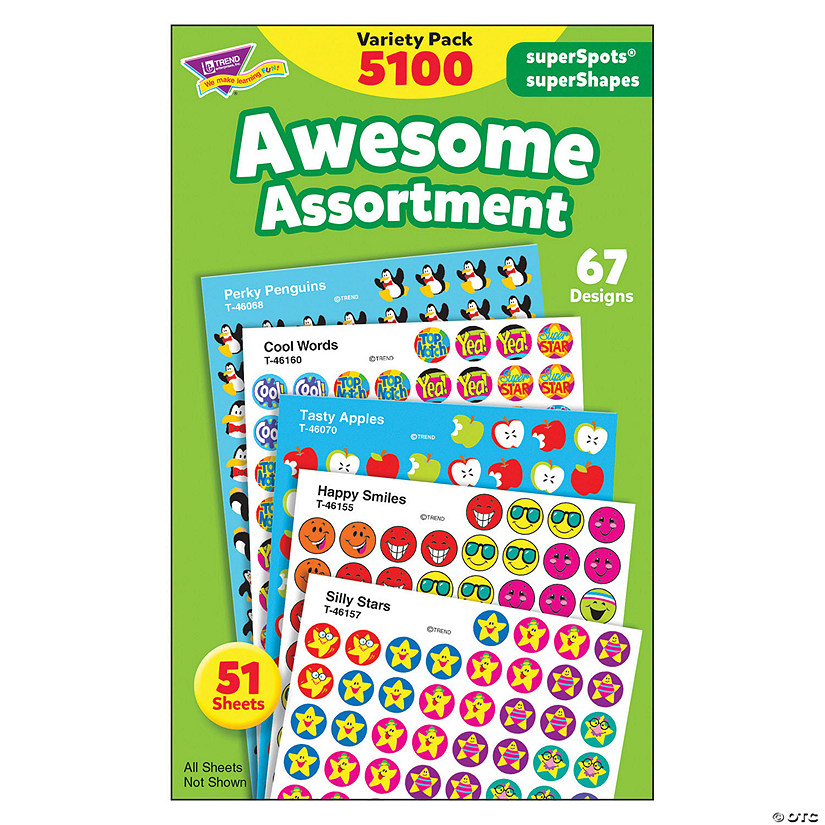 TREND Awesome Assortment superSpots&#174;/superShapes Variety Pack - 5100 ct Image