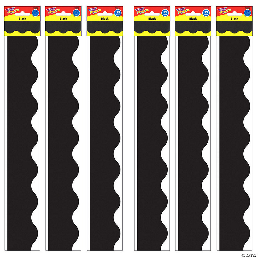 TREND Black Terrific Trimmers, 39 Feet Per Pack, 6 Packs Image