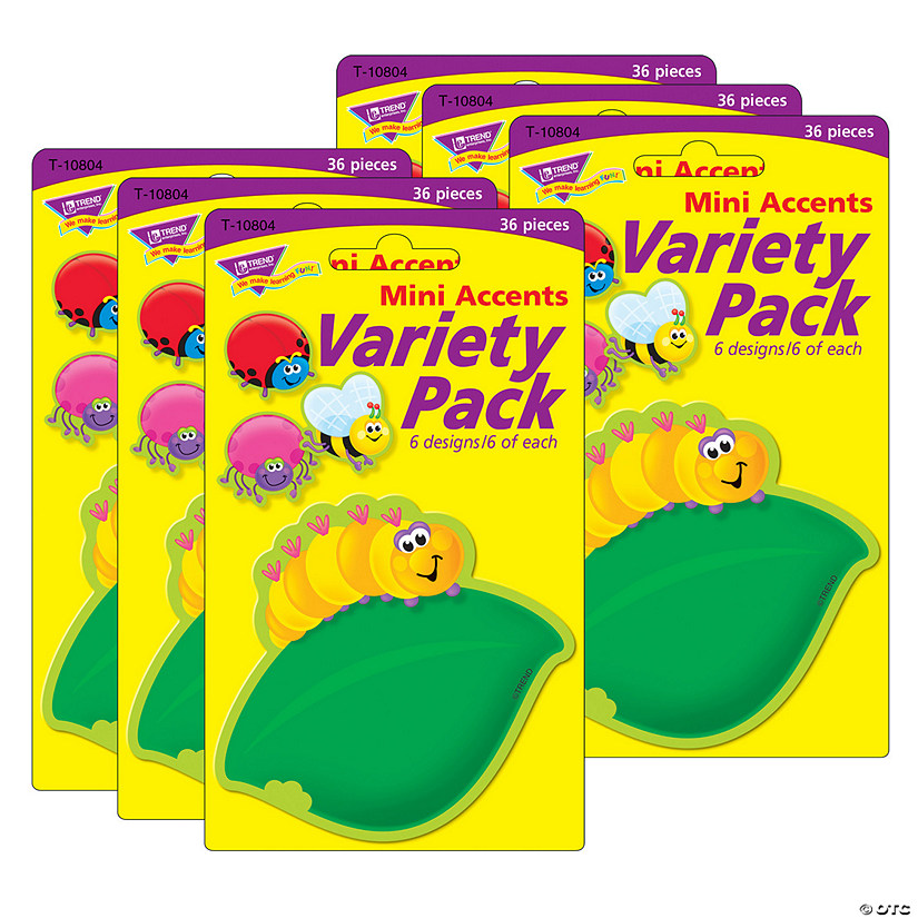 TREND Bugs Mini Accents Variety Pack, 36 Per Pack, 6 Packs Image