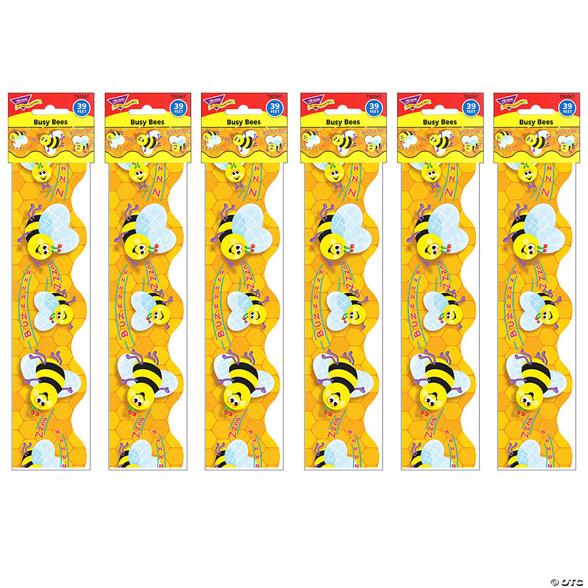 TREND Busy Bees Terrific Trimmers, 39 Feet Per Pack, 6 Packs Image