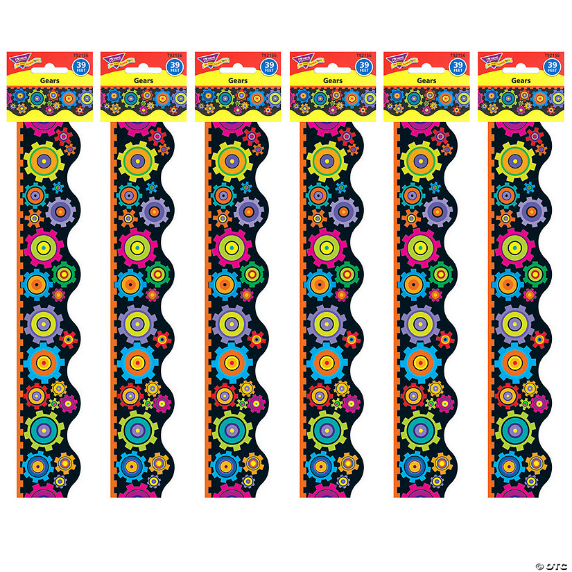 TREND Gears Terrific Trimmers, 39 Feet Per Pack, 6 Packs Image