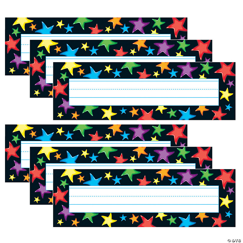 TREND Gel Stars Desk Toppers Name Plates, 36 Per Pack, 6 Packs Image