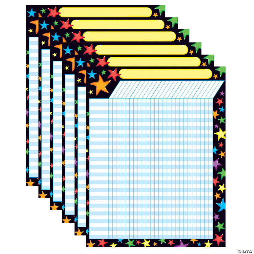 TREND Gel Stars Incentive Chart, 17" x 22", Pack of 6 Image