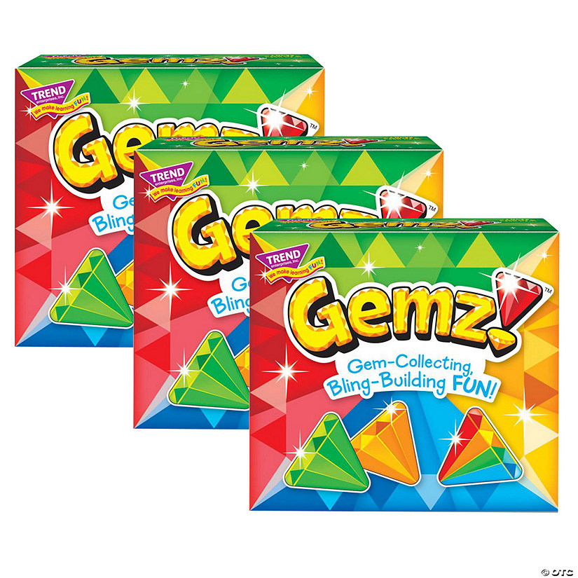 TREND Gemz! Three Corner Card Game, Pack of 3 Image