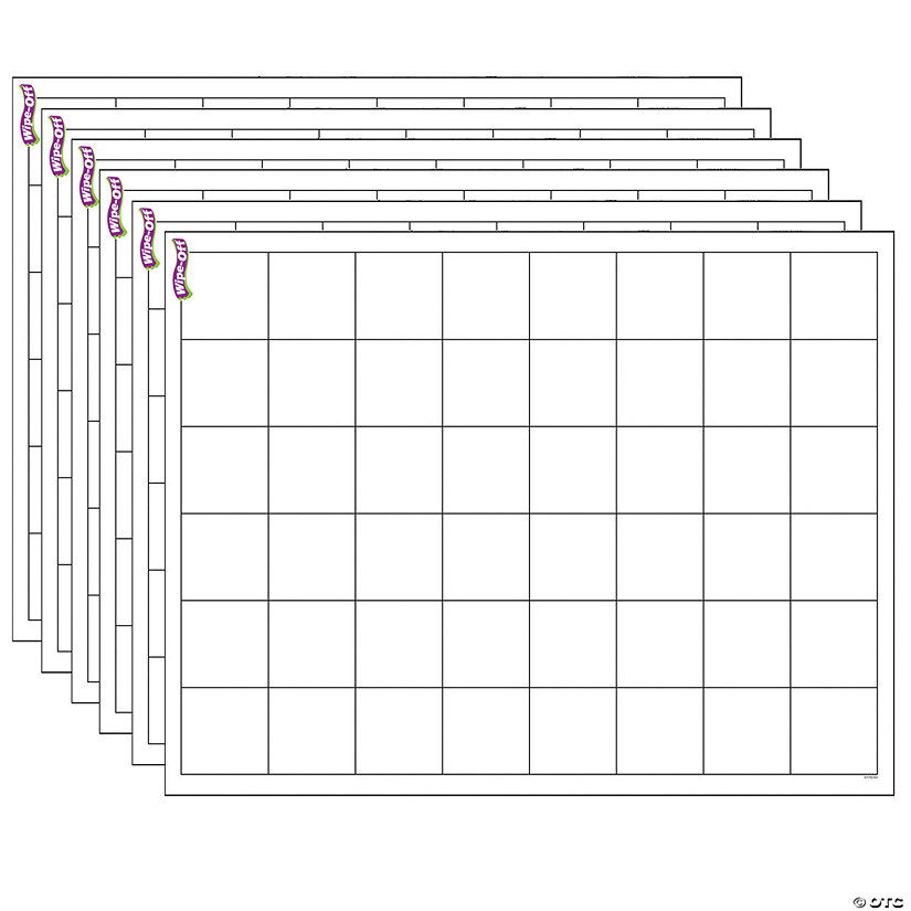 TREND Graphing Grid (Large Squares) Wipe-Off Chart, 17" x 22", Pack of 6 Image