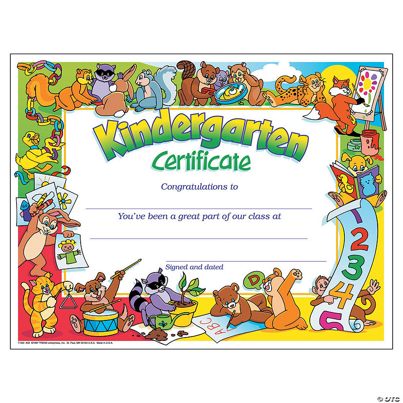 TREND Kindergarten Completion Certificates Image