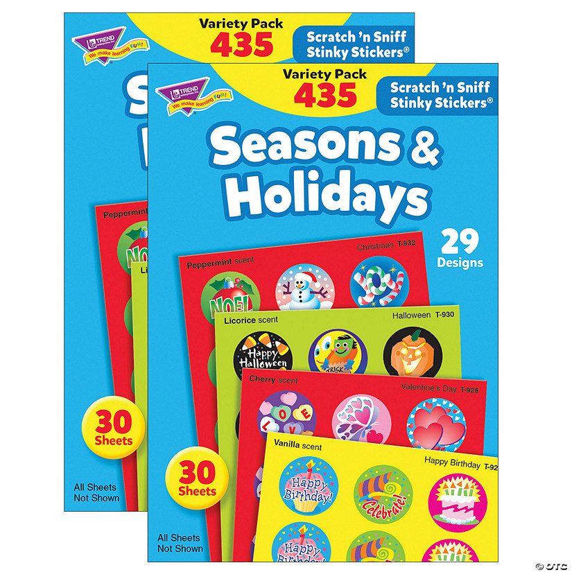 TREND Seasons & Holidays Stinky Stickers&#174; Variety Pack, 435 Per Pack, 2 Packs Image