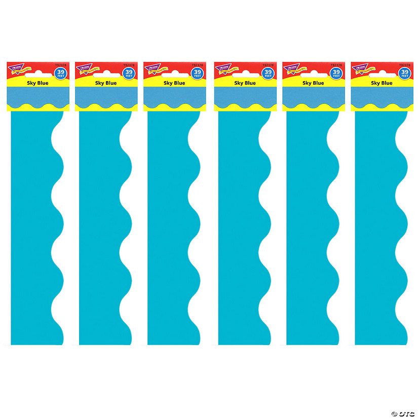 TREND Sky Blue Terrific Trimmers, 39 Feet Per Pack, 6 Packs Image