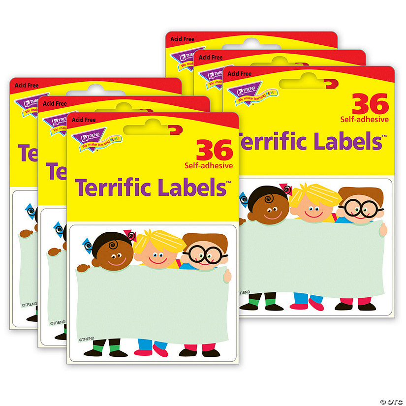 TREND TREND Kids Terrific Labels, 36 Per Pack, 6 Packs Image