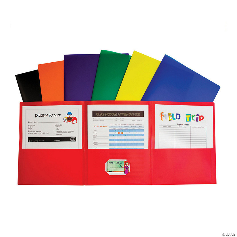 Tri-Fold 3-Pocket Poly Portfolio Box 24 Image