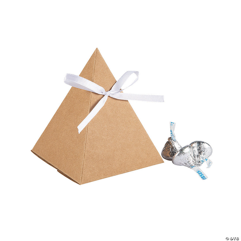 Triangle Kraft Paper Favor Boxes - 24 Pc. Image