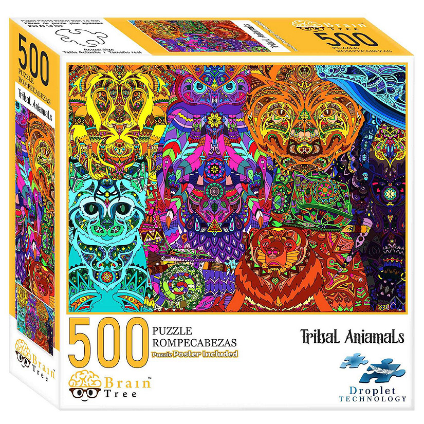 Tribal Animals Jigsaw Unique Puzzles - Premium Quality - 500 Pieces Image