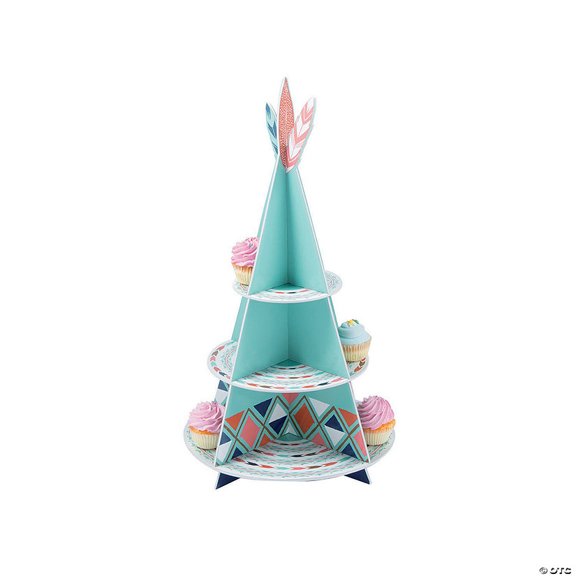 Tribal Baby Shower Cupcake Stand Image