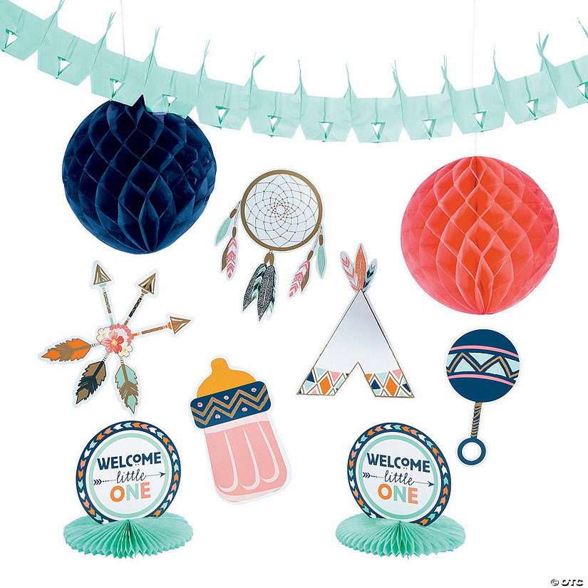 Tribal Baby Shower Decorating Kit - 10 Pc. Image