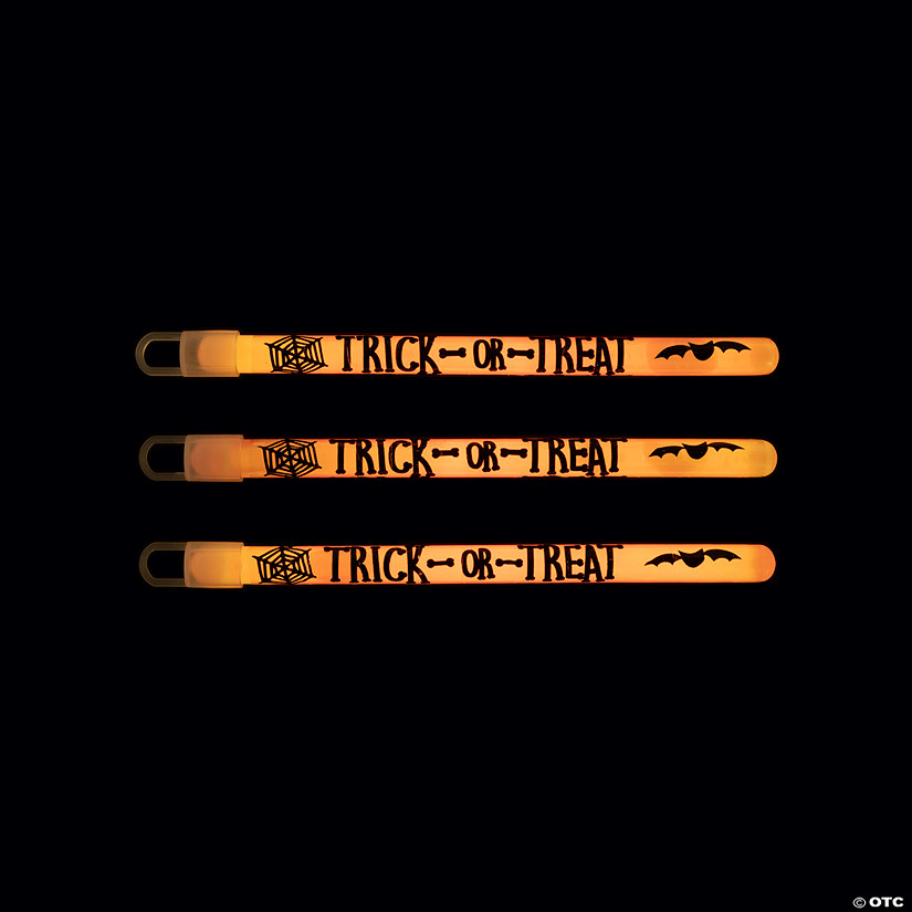 Trick-or-Treat Print Glow Sticks - 12 Pc. Image