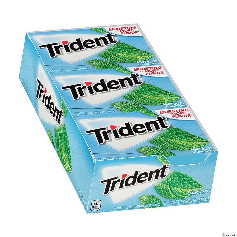 Trident Sugar Free Gum Mint Bliss, 14-Piece, 12 Count Image