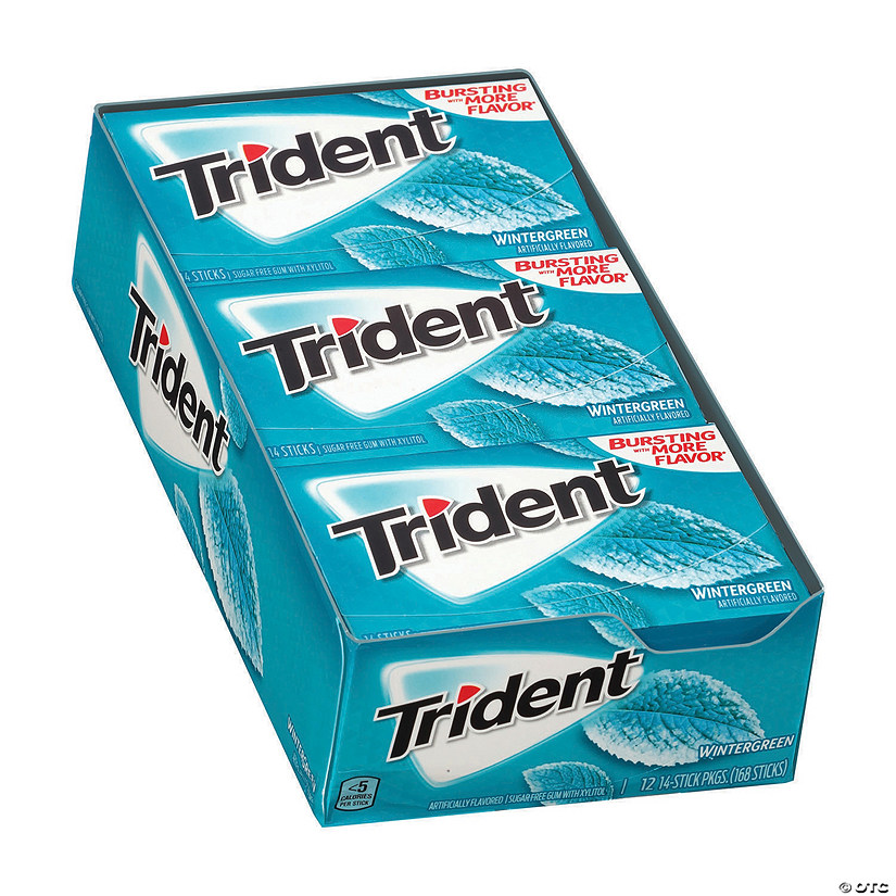 Trident Sugar Free Gum Wintergreen, 14-Piece, 12 Count Image