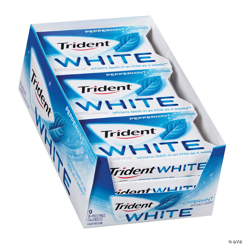 Trident White Peppermint Sugar-Free Gum - 9 Pack Image