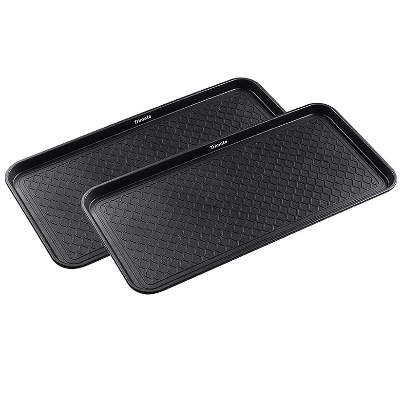 Trimate: Black All Weather 30"X15" Large Boot Tray, 2 Pack Image