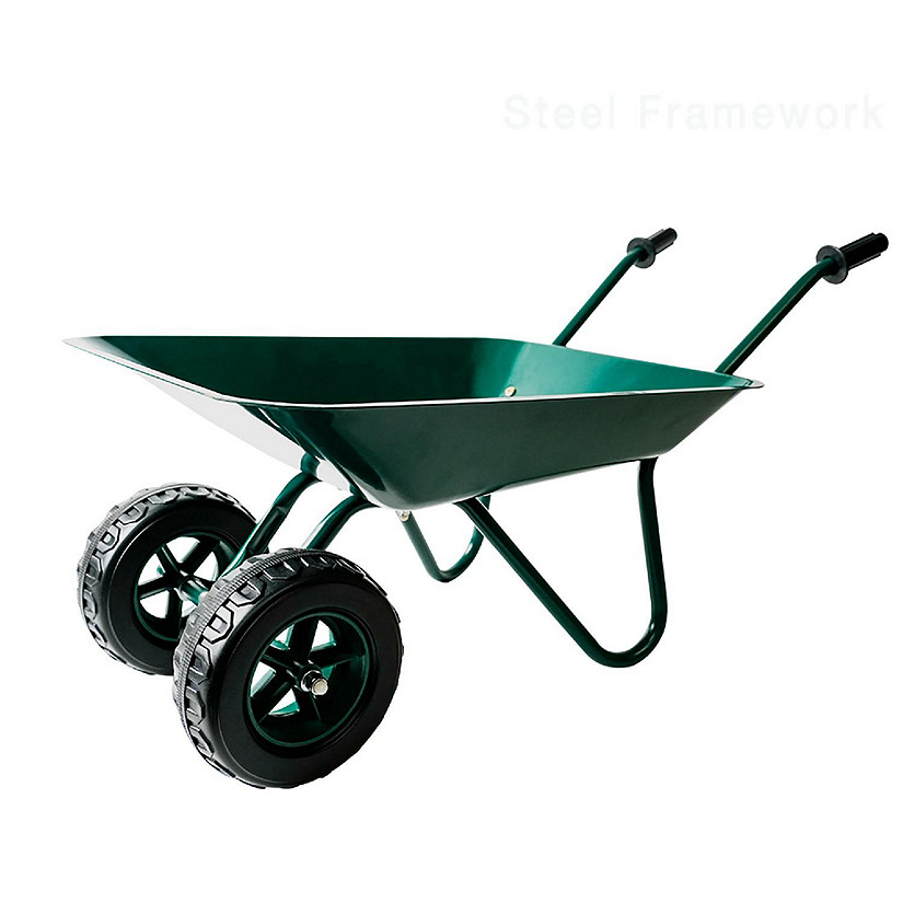 Trimate Metal Wheelbarrow - Hunter Green - Age 3+ Image