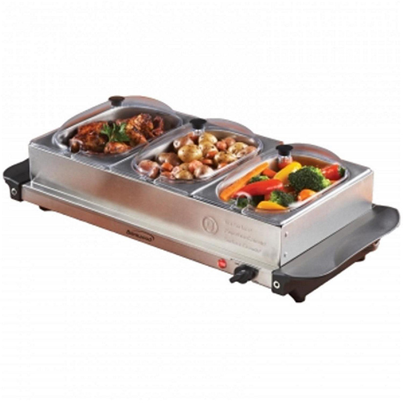 Triple Buffet Server with Warming Tray Image