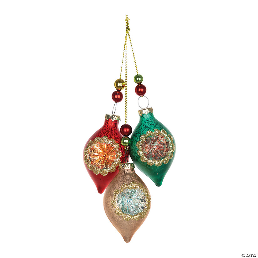 Triple Reflector Ornament (Set Of 12) 10.5"H Glass Image