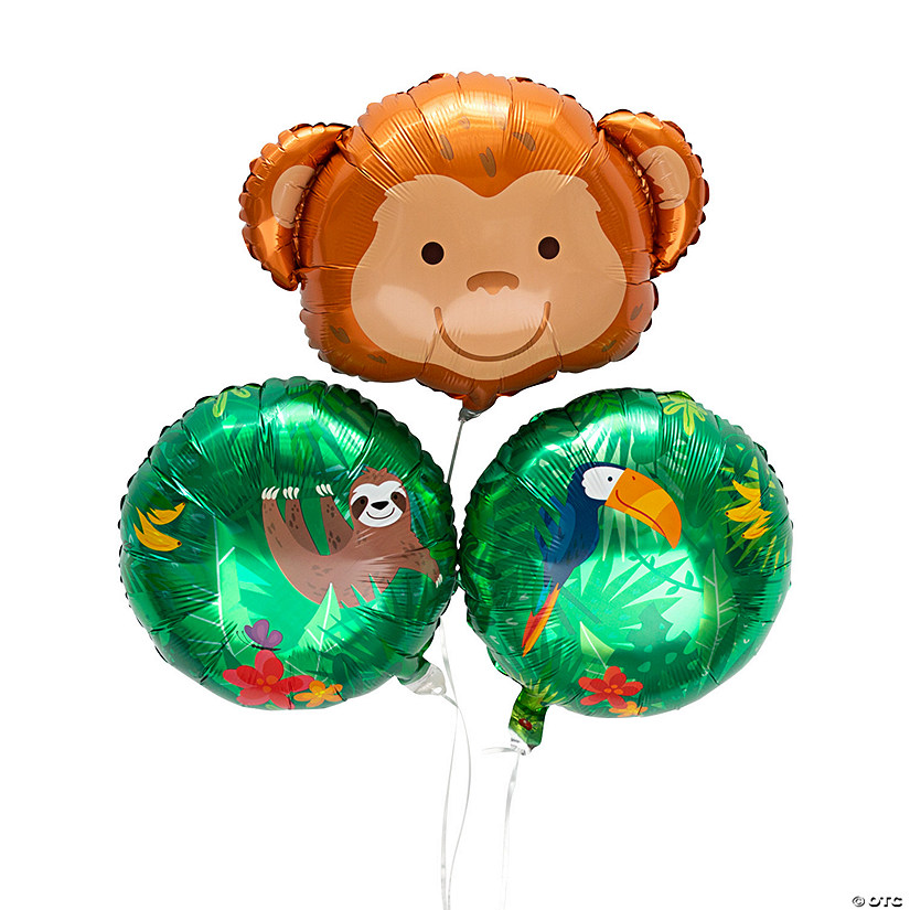Tropical 18" Mylar Balloons - 3 Pc. Image