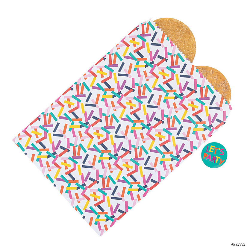 Tropical Confetti Treat Bags - 12 Pc. Image