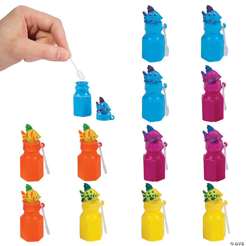 Tropical Fish Bubble Bottles - 12 Pc. Image