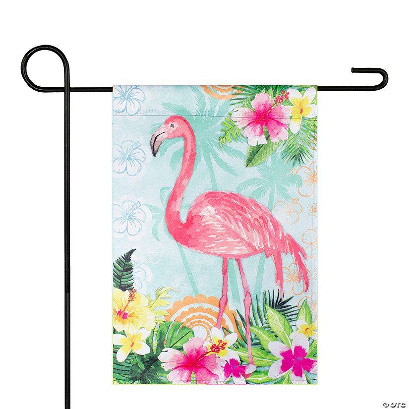 Tropical Flamingo Spring Outdoor Garden Flag 18" x 12.5" Image