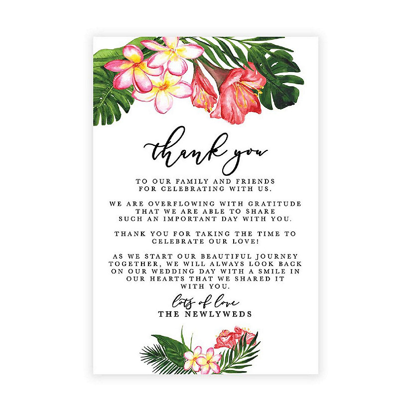 Tropical Florals TY Card 4x6IN 56PC Image
