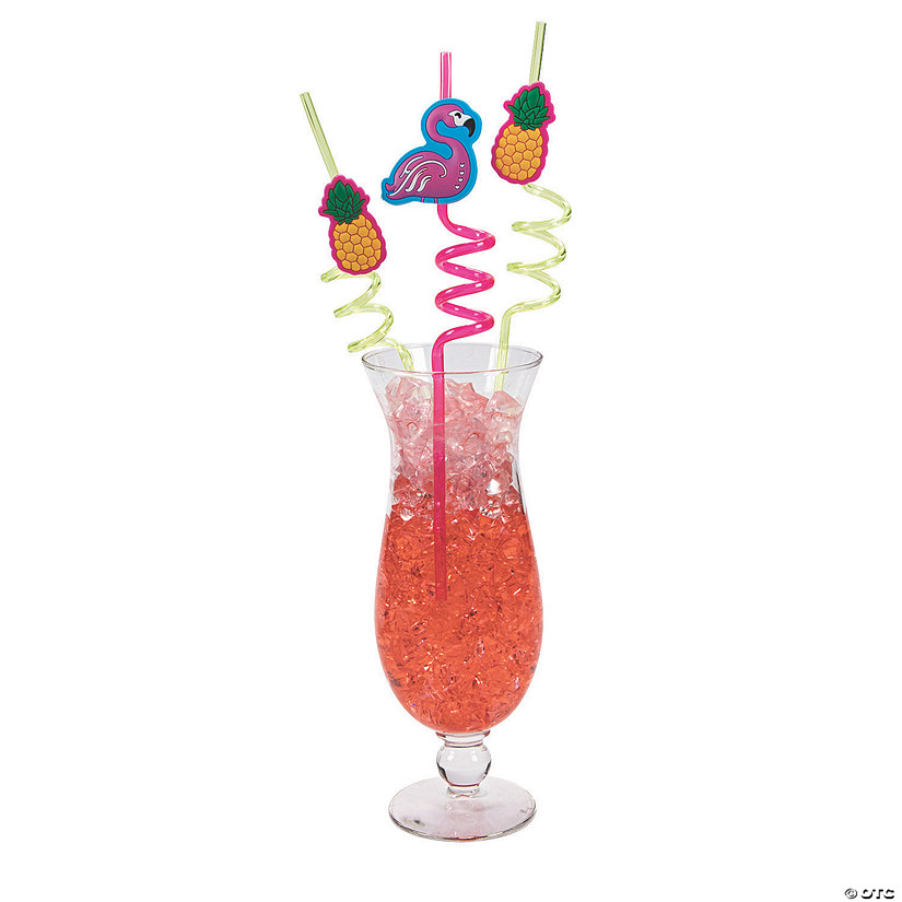 Tropical Luau Plastic Straws Oriental Trading