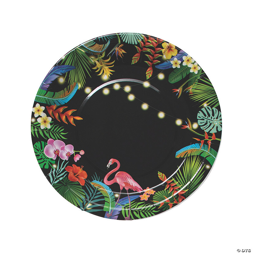 Tropical Nights Luau Party Paper Dinner Plates - 8 Ct. Image