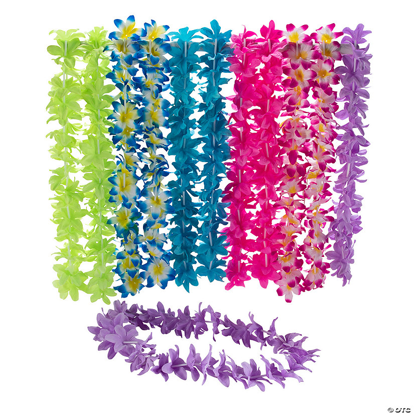 Tropical Ombre Polyester Leis &#8211; 12 Pc. Image