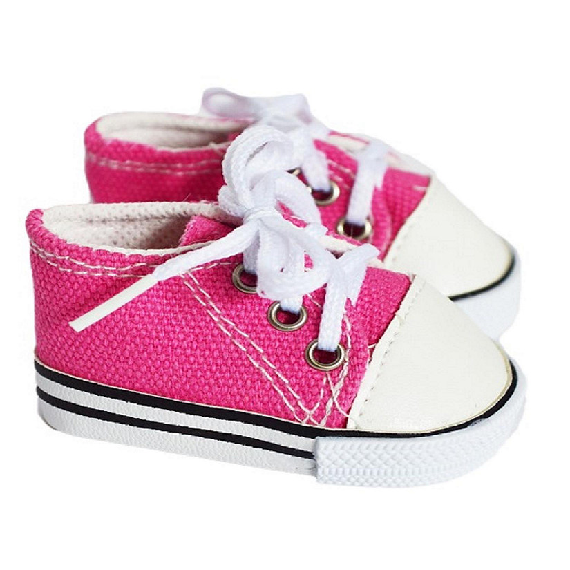 Tropical Pink Canvas Shoes Fits   18 Inch Girl Dolls and Kennedy and Friends Dolls Image